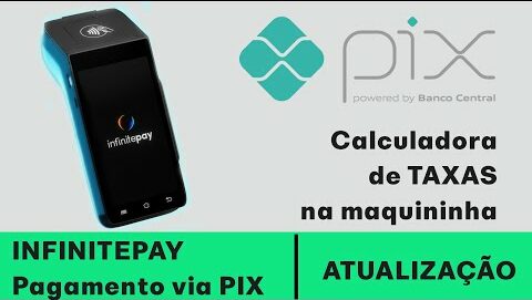 Maquininha Infinite Pay – Pagamento via Pix e calculadora de taxas.